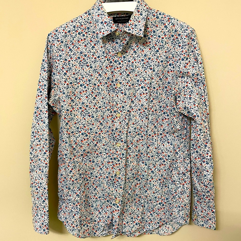 Banana Republic Long Sleeve Floral Shirt